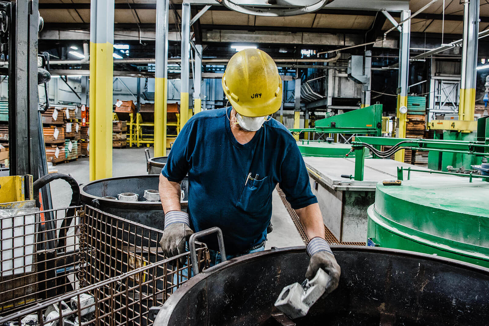 preparing parts for heat treating