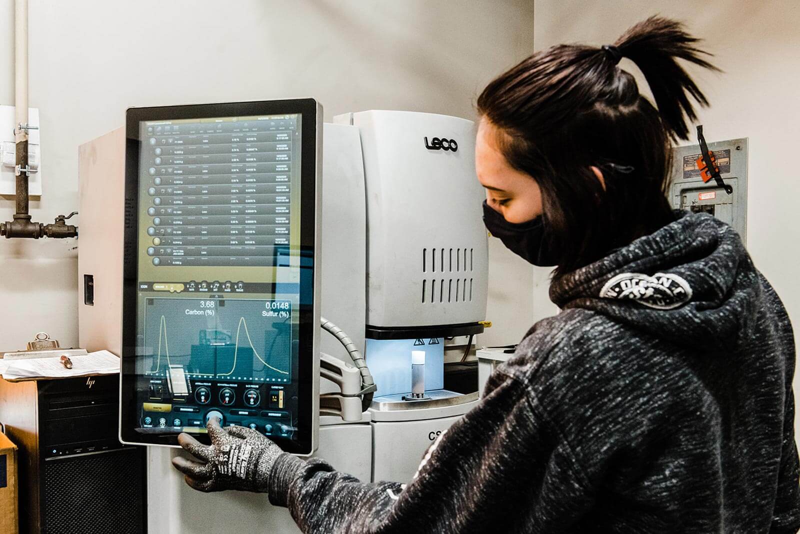 material analysis by a metallurgist